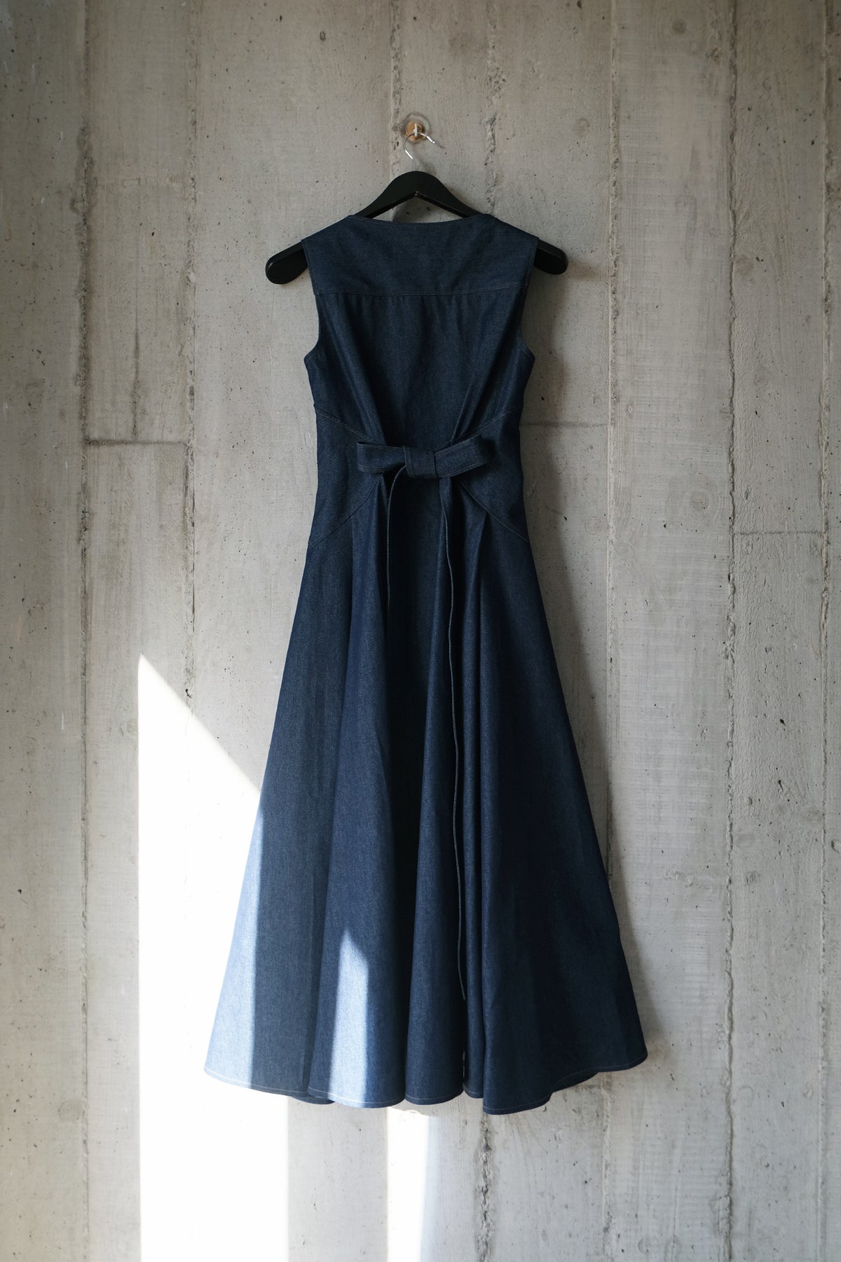 Square Neck 'Romanticist' Dress in Japanese Denim