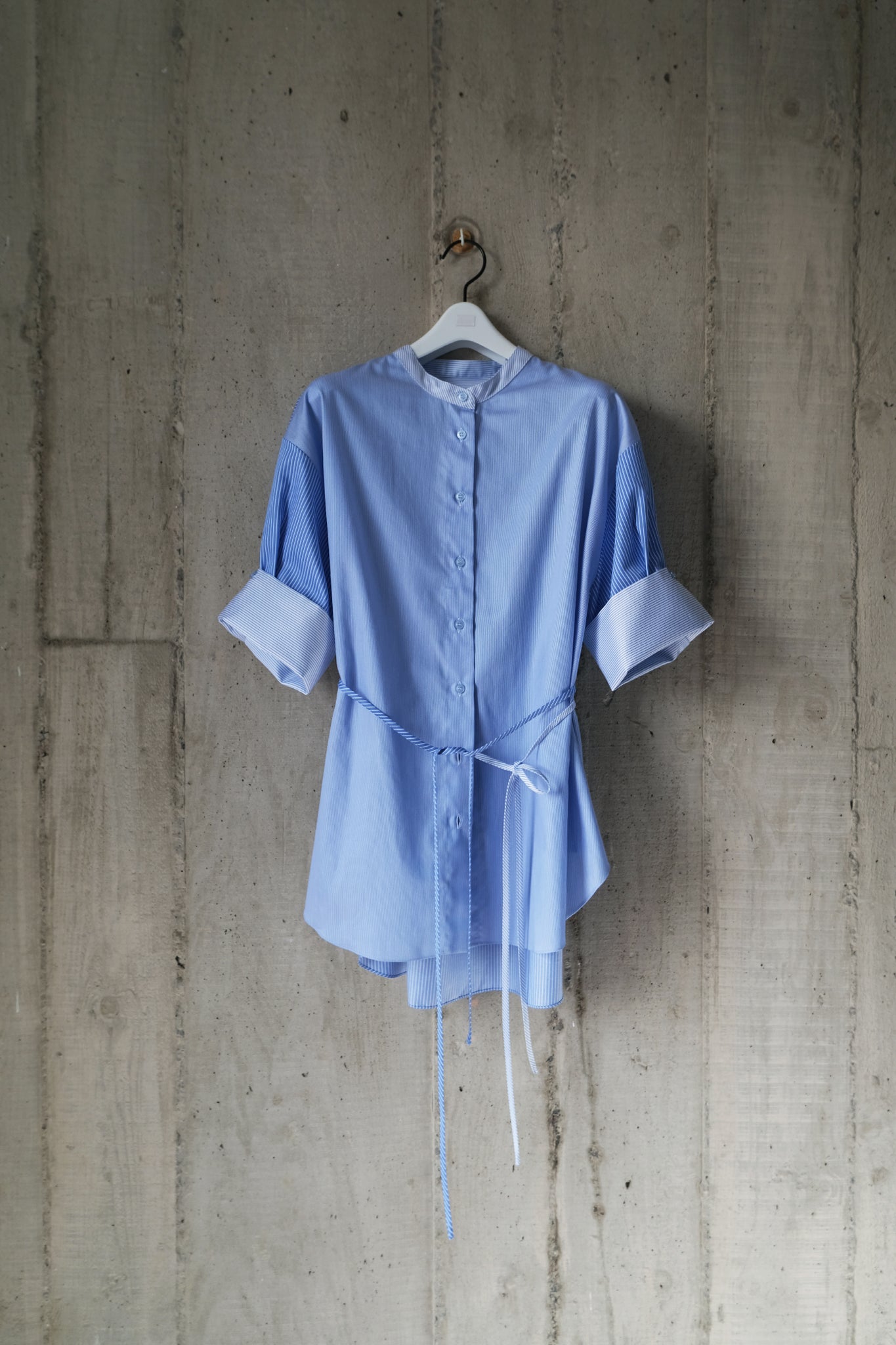 The Theorist Shirt in Light Blue Combo Stripes