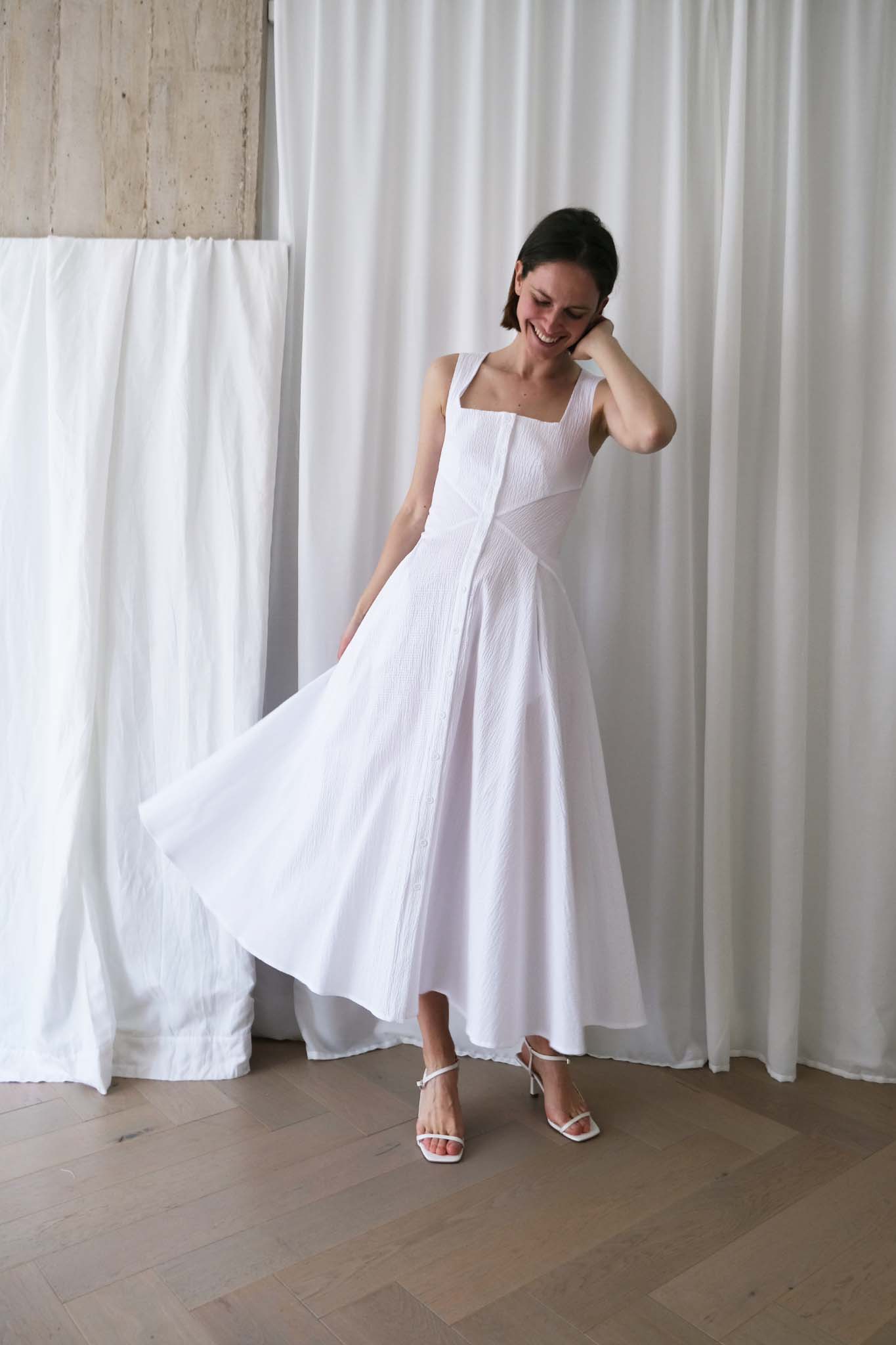 white lotus dress The Lotus Dress in White 0 / White