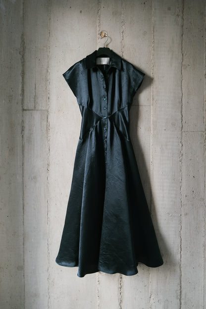 The Curator Dress in Petrol Naia™ Satin
