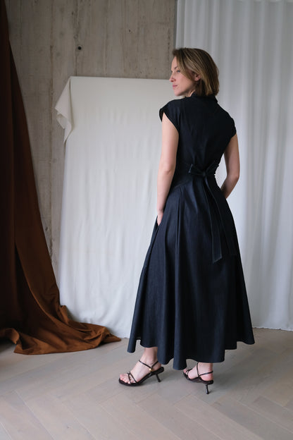 The Curator Dress in Japanese Cotton Denim