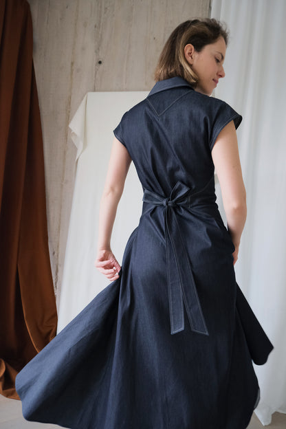 The Curator Dress in Japanese Cotton Denim
