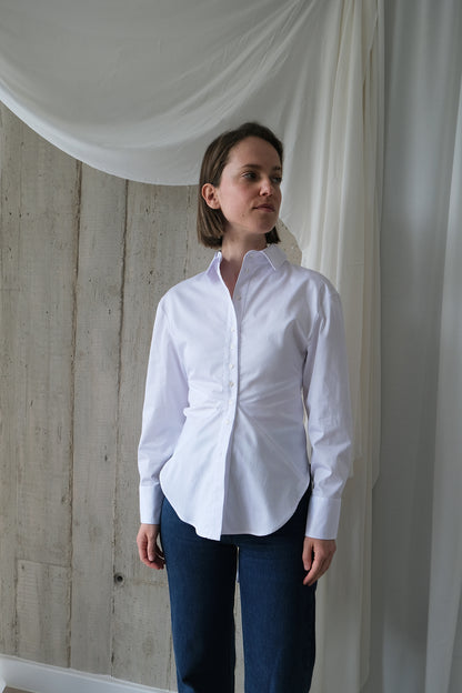 The Gentlewoman Shirt in Optic White Cotton Sateen