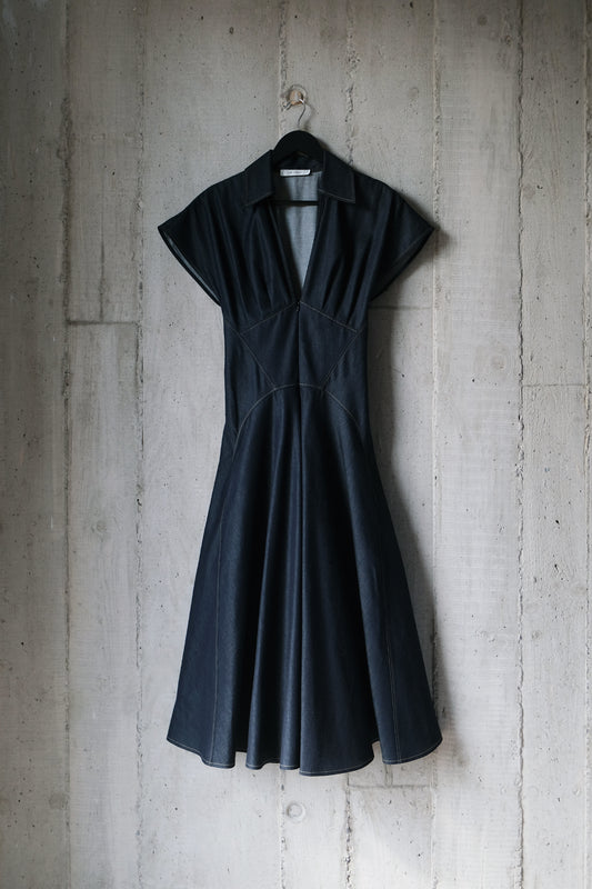 The Silhouette Dress in Japanese Cotton Denim