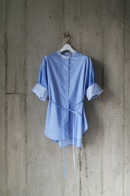 The Theorist Shirt in Light Blue Combo Stripes
