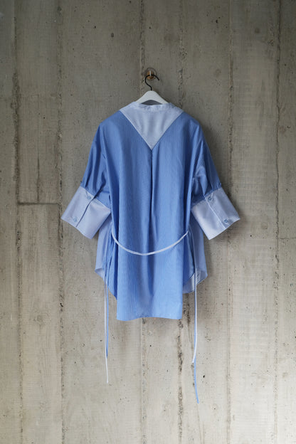 The Theorist Shirt in Light Blue Combo Stripes