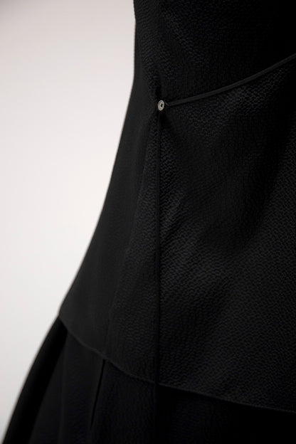 The Array womenswear fashion label london fashion brand workwear womens fashion Adjustable Camisole in Black Hammered Silk